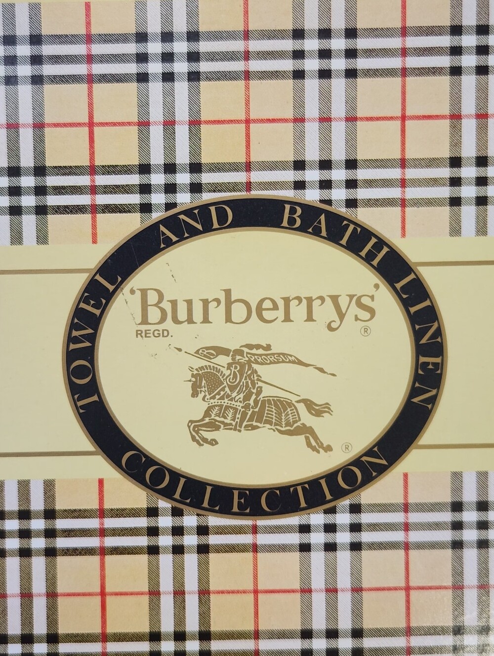 Vintage Burberrys London Plaid Towel Gift Set NIB 100% Cotton - Picture 9 of 9